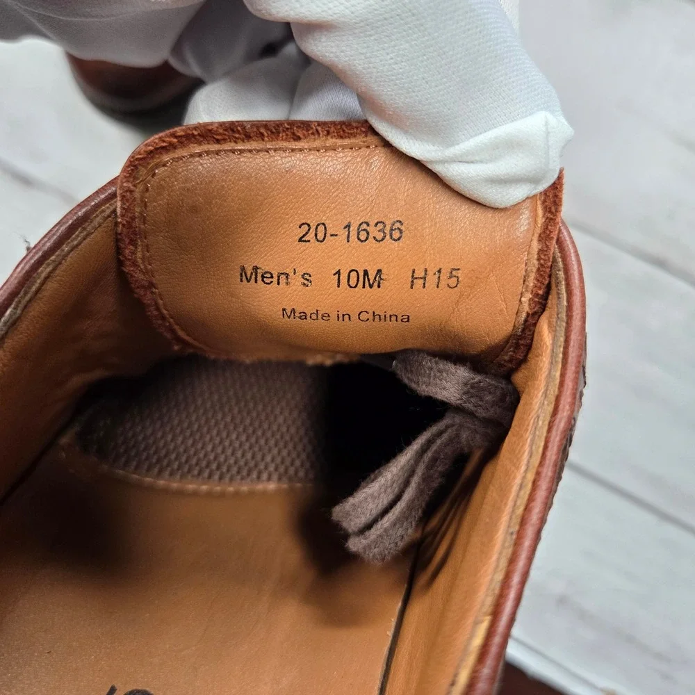 Johnston & Murphy Oxford Mens 10M Brown XC4 Waterproof Saddle Brogue‎ Leather